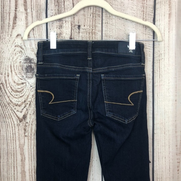 American Eagle Rose Embroidered Skinny Jeans 00S - Picture 6 of 8